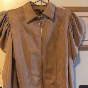 Faux suede jacket